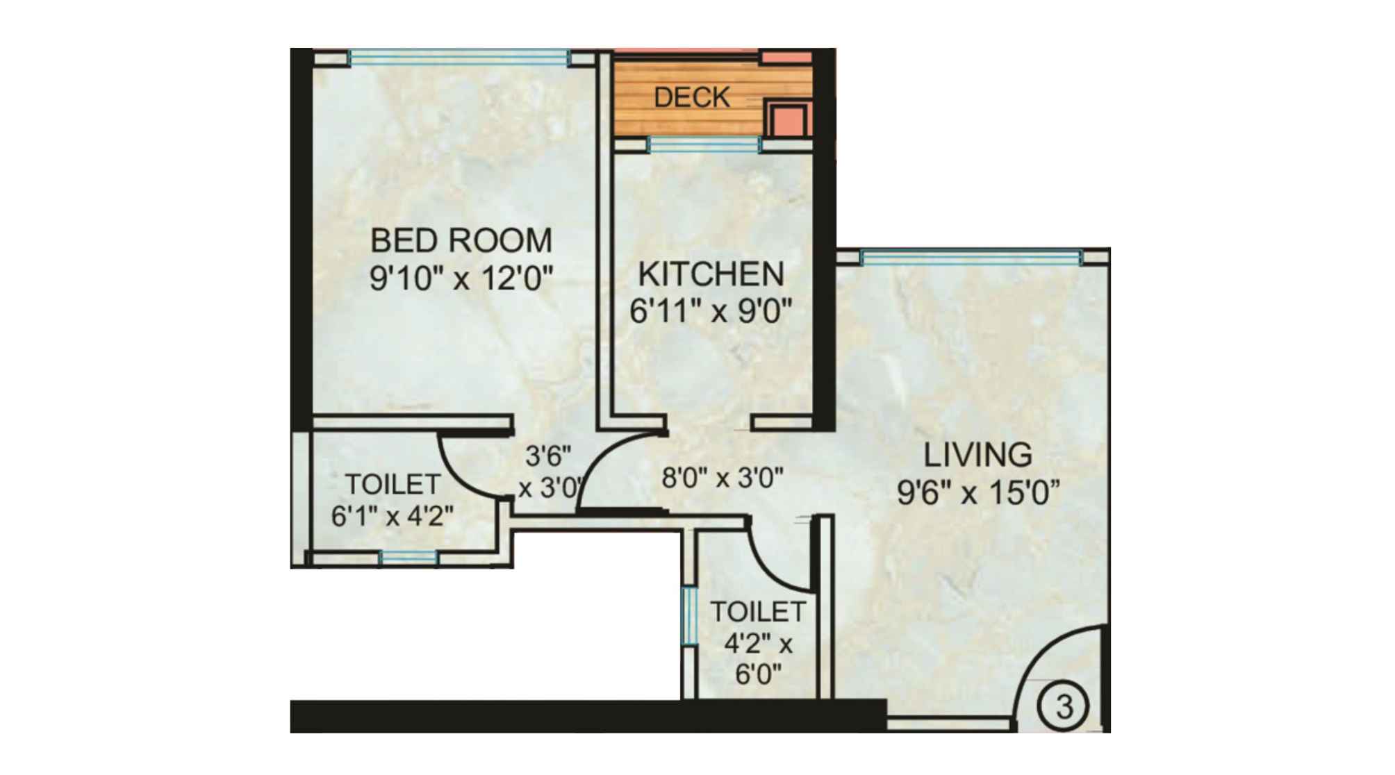 Neelam-Supremo-Floor-Plan-1-BHK-454-Sqft