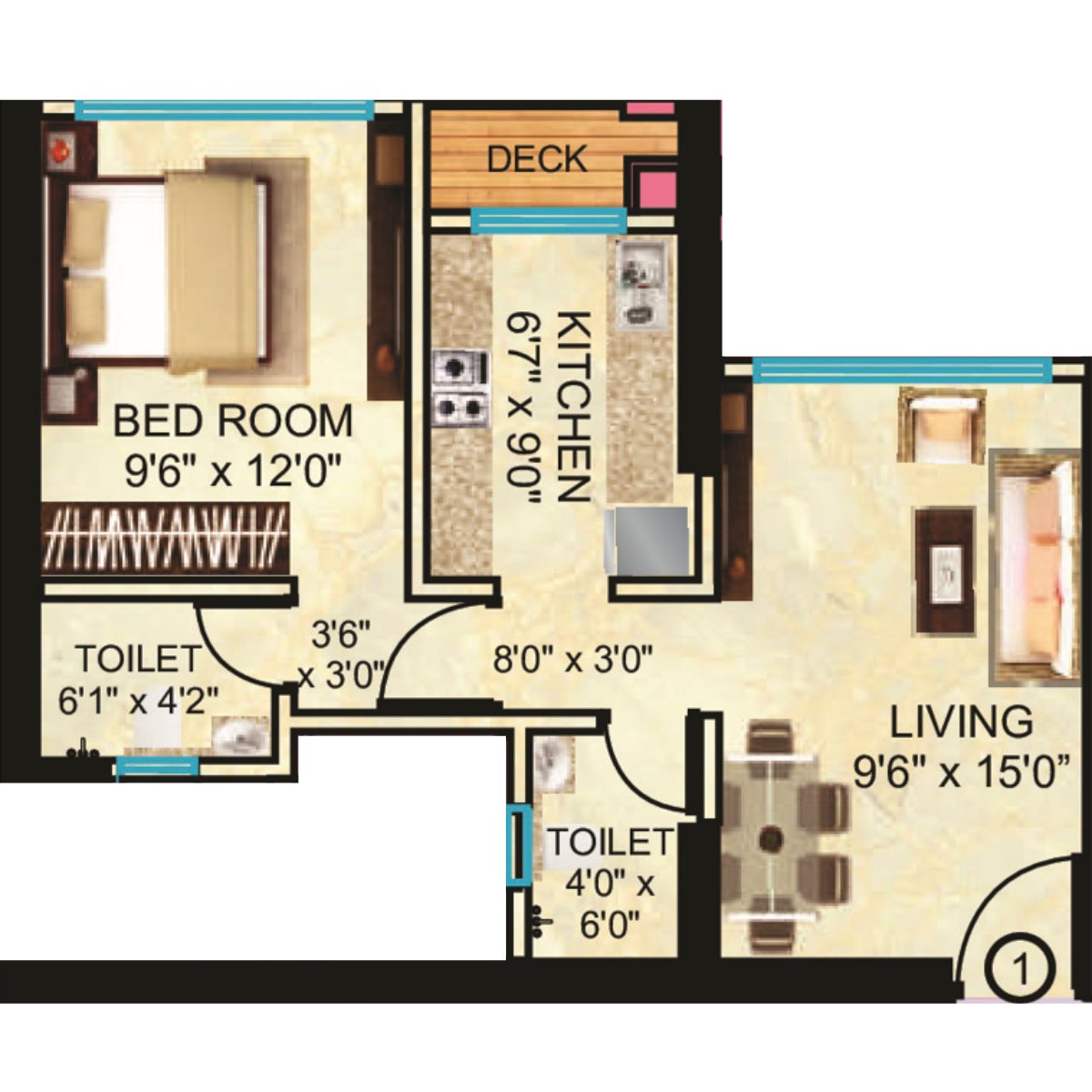 Neelam-Supremo-Floor-Plan-1-BHK-449-Sqft